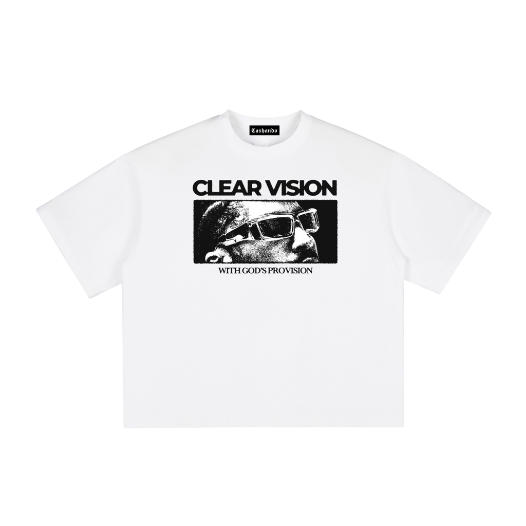 "Clear Vision With gods Provision" Boxy Sized Tee