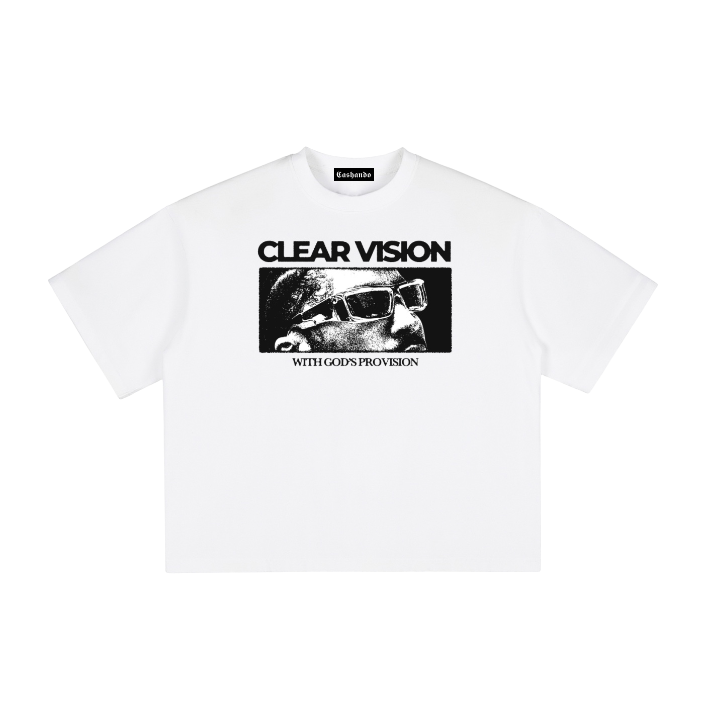 "Clear Vision With gods Provision" Boxy Sized Tee