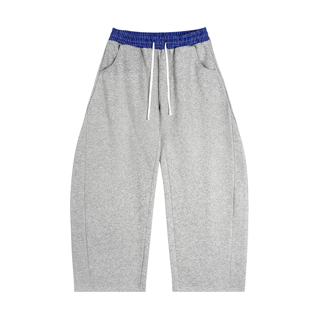 Plaid Waistband Barrel Sweatpants
