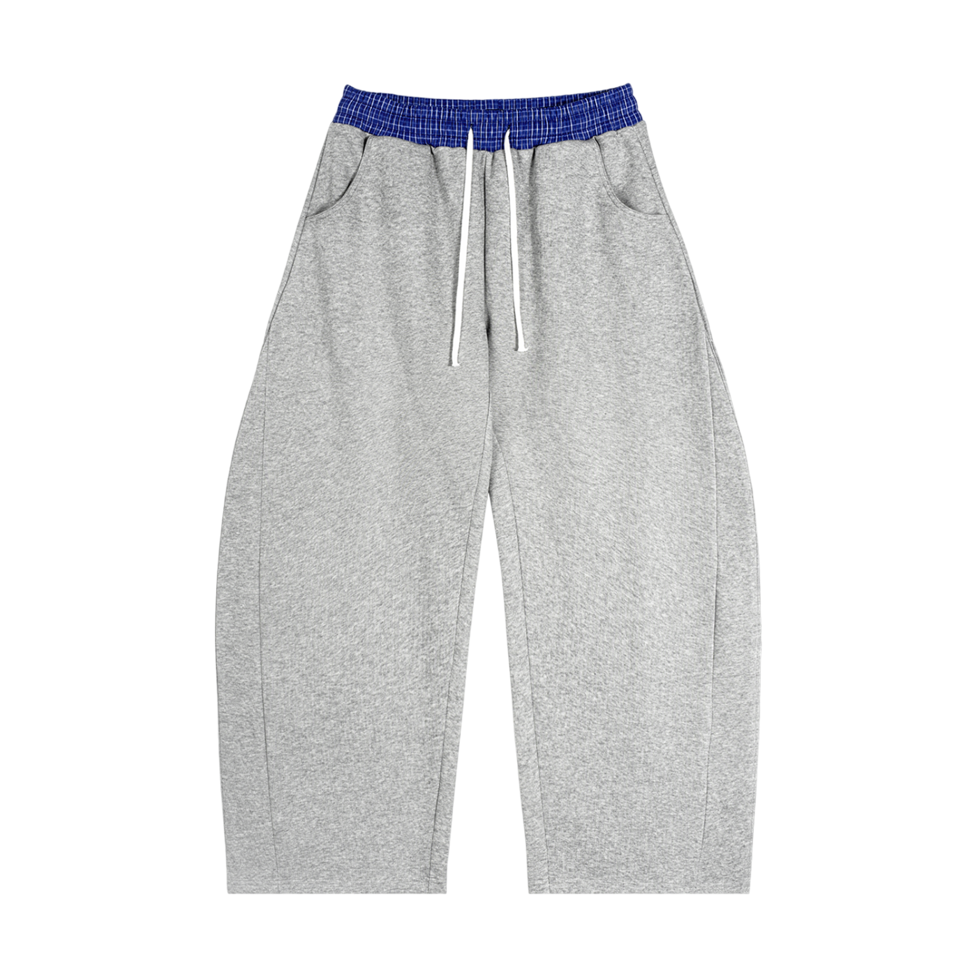 Plaid Waistband Barrel Sweatpants