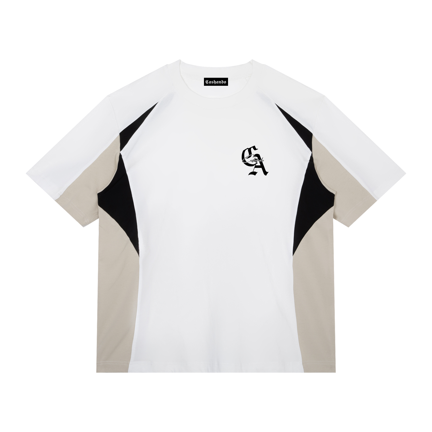 Beige/Black T-Shirt