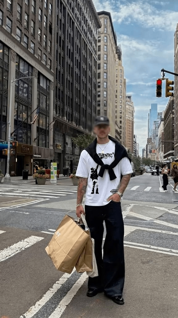 "Authentic" Spray Paint White Tee